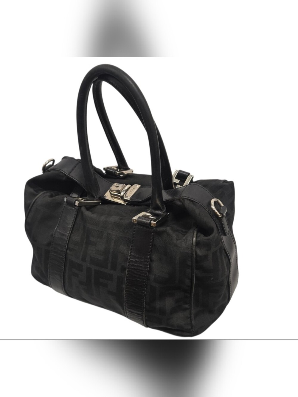 Fendi Zucca Black Nylon Tote Bag
